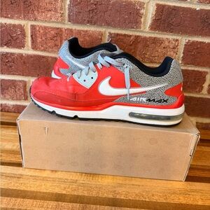 Men’s Nike Air Max Red and Gray Sneakers